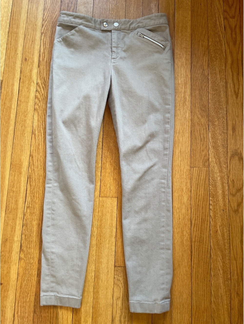 Polo Golf Ralph Lauren Beige Ankle Pants Zip Pocket Stretch Women's Size 4